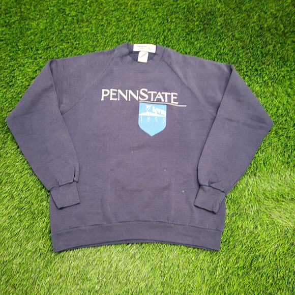 Vintage 80s Penn-State Sweatshirt Womens XL 21x24 Faded USA - Picture 1 of 14